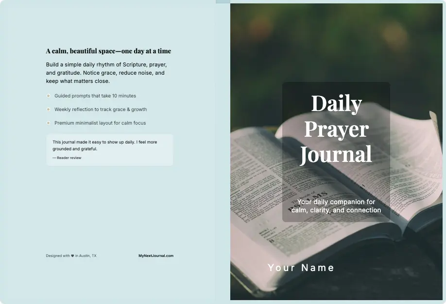 Prayer journal custom cover
