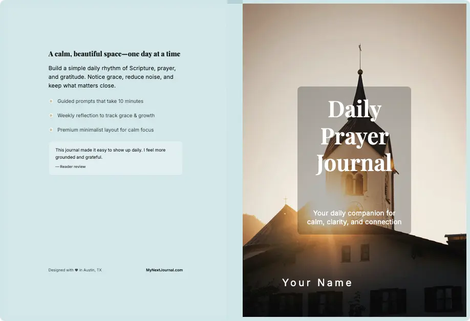 Custom Prayer Journal Cover Design 2