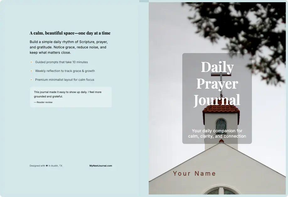 Premium hardcover journal